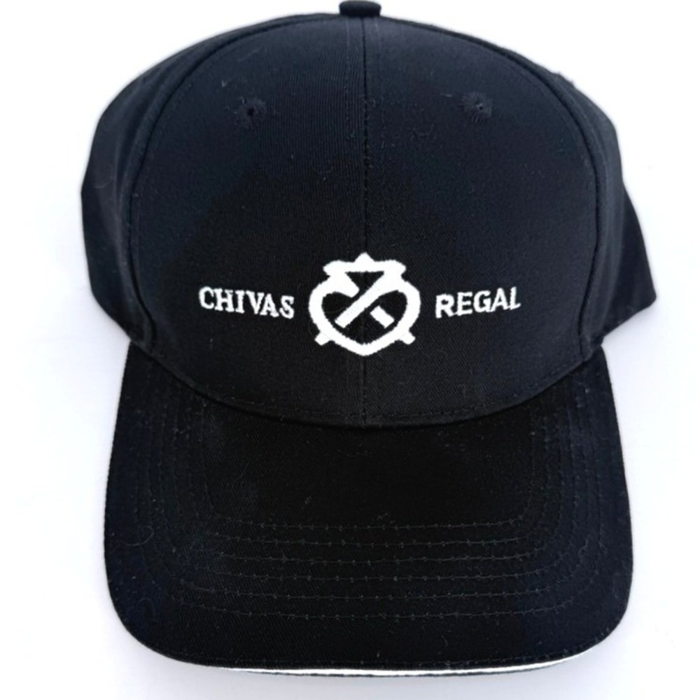 Chivas Regal Black Cotton Snapback Baseball Hat Embroidered Logo Promo Cap